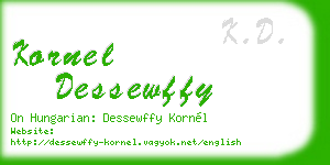 kornel dessewffy business card